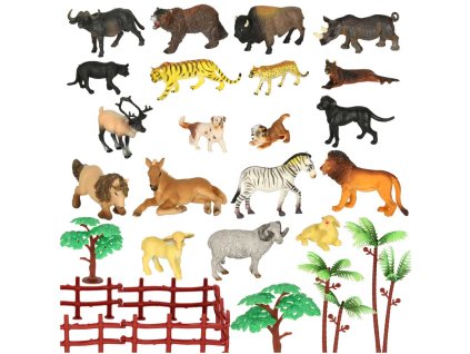 Figurki zwierzeta zoo zestaw 31 el 152277