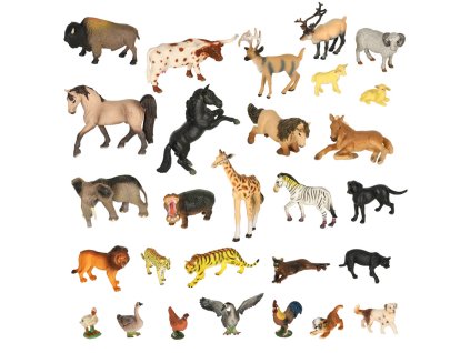 Figurki zwierzeta zoo zestaw 28 el 152267