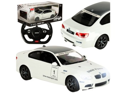 Samochod zdalnie sterowany Rastar 48000 BMW M3 1 14 bialy 163239
