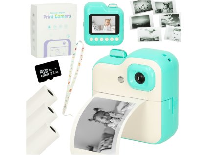 Aparat natychmiastowy drukarka termiczna zielony 1GB 24mpx 159967