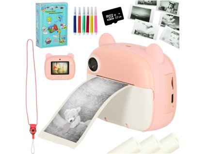Aparat natychmiastowy dla dzieci mis rozowy 160584