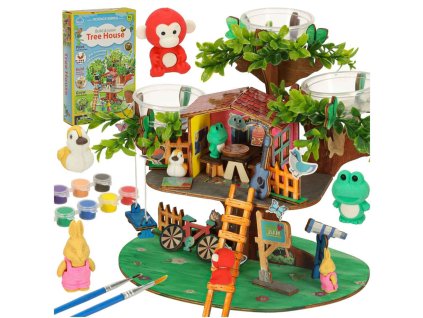 Zestaw kreatywny do budowy domku na drzewie z akcesoriami 161444