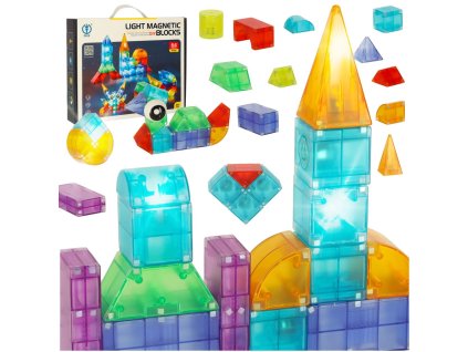 Klocki magnetyczne swiecace 64 el 163942