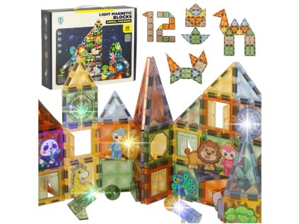 Klocki magnetyczne swiecace 90 el 161190