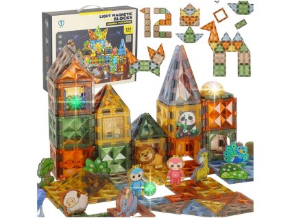 Klocki magnetyczne swiecace 124 el 161177