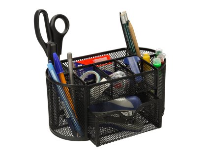 Organizer na biurko przybornik biurkowy metalowy 9 komor 158540