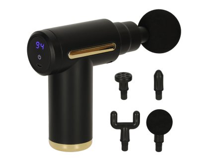 Pistolet do masazu masazer do plecow ciala LED 4w1 czarny 160730
