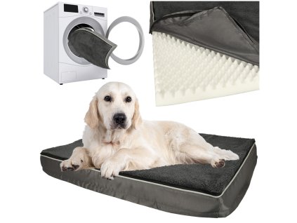 Legowisko ortopedyczne dla psa kota poslanie wodoodporne lezanka 90cm szary 165972