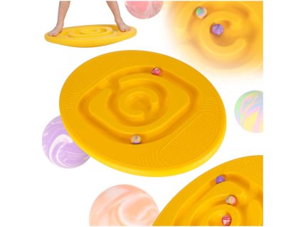 Rownowaznia do balansowania deska z labiryntem dla dzieci zolta 179944