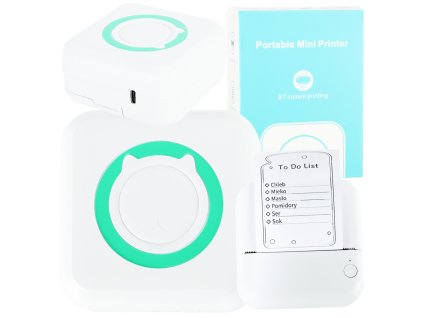 Drukarka mini termiczna do zdjec notatek kieszonkowa bluetooth 158307