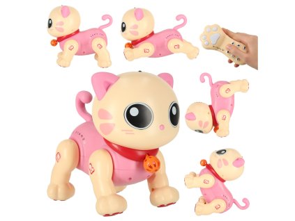 Kot kotek interaktywny zdalnie sterowany na pilota RC robot skacze spiewa rozowy 158335