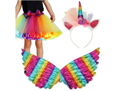 Kostium stroj jednorozec spodnica opaska skrzydla 143143