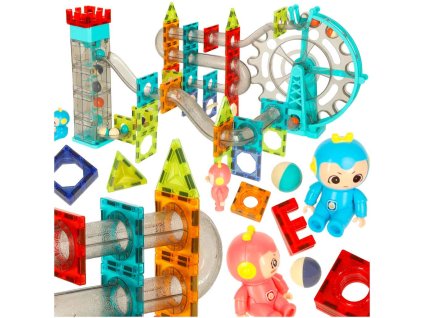 Klocki magnetyczne magnetic sticks marble tor kulkowy z dzwiekiem muzyka grajacy 118 elementow 168728