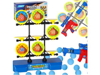 Strzelanie do celu ruchoma tarcza gra zrecznosciowa pistolet pilki 175740