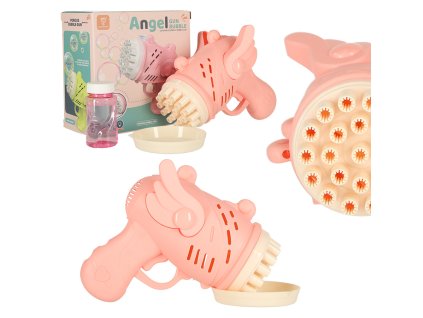 Pistolet do baniek mydlanych banki mydlane ze skrzydlami rozowy 134410