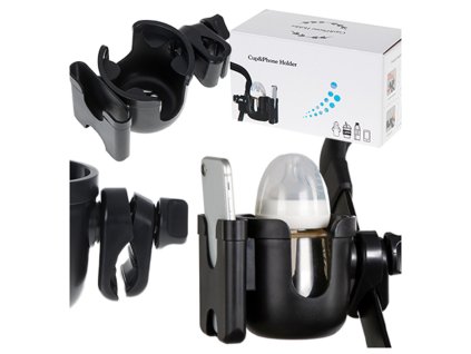 Uchwyt na butelke kubek telefon do wozka na rower 2w1 178386