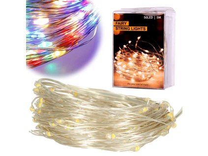 Lampki LED druciki dekoracyjne 5m 50LED multikolor 148251