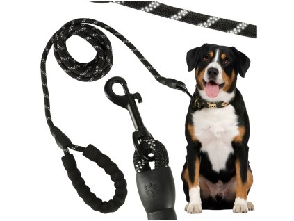 Smycz dla psa treningowa na lince wytrzymala odblaskowa 3m 169944