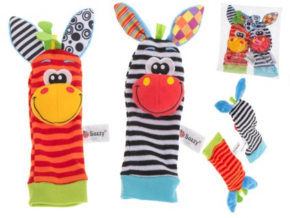 Grzechotka zabawka skarpetki na nozki stopy 2szt 107011(2)