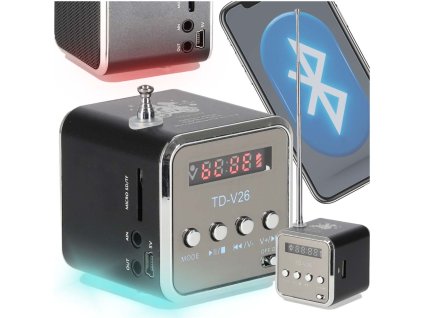 Radio akumulatorowe przenosne glosnik Bluetooth LCD TD V26 174953