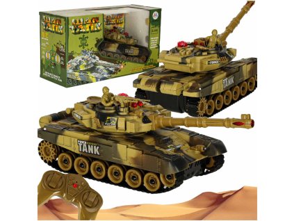 Czolg zdalnie sterowany na pilota RC War Tank 9993 2 4 GHz pustynny 174732