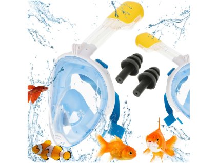 Maska do snurkowania pelna skladana L XL niebieska 170116