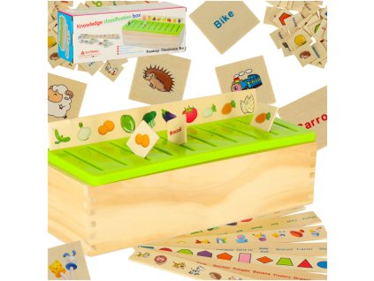 Sorter drewniany ukladanka logiczna dopasuj obrazki 170342