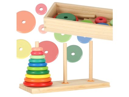 Piramida drewniana z podstawa wieza sorter 174965