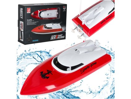 Lodz zdalnie sterowana na pilota RC 4CH mini CP802 czerwona 177520