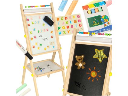 Tablica magnetyczna kredowa liczydlo papier kreda literki gratis 174218