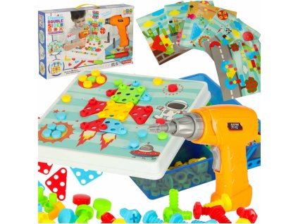 Wkretarka wiertarka srubki klocki konstrukcyjne 261 elementow 166890