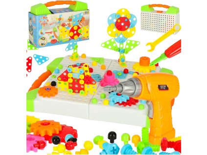 Wkretarka wiertarka srubki klocki konstrukcyjne 181 elementow 167004