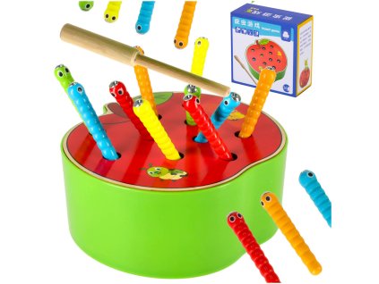 Gasienica magnetyczna drewniana jablko 147316