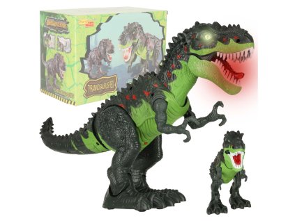 Dinozaur T REX elektroniczny chodzi ryczy zielony 175015