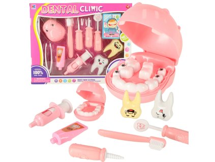 Dentysta zestaw lekarski hipopotam rozowy 144140