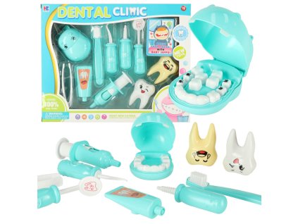 Dentysta zestaw lekarski hipopotam niebieski 144131