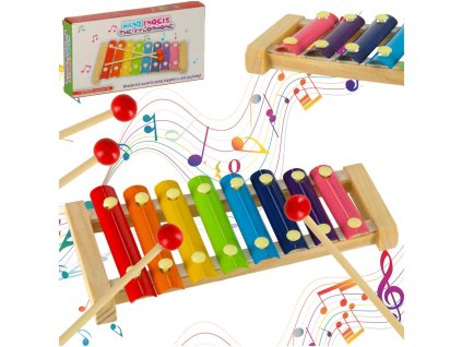 Cymbalki drewniane kolorowe edukacyjne 168682