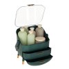 Szkatulka organizer na kosmetyki szafka zielona 172177