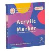 Markery akrylowe do tkanin kamieni pisaki flamastry mazaki wodoodporne DIY 12 szt 167937