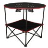 Stolik turystyczny skladany z pokrowcem czarny 168053