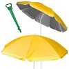 Parasol ogrodowy plazowy regulowany lamany skladany UV 150cm zolty 171651