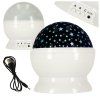 Lampka nocna projektor gwiazd 2w1 USB biala 135659