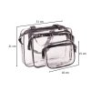 Kosmetyczka przezroczysta transparentna podrozna organizer do samolotu 3 sztuki 166108