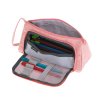 Piornik szkolny podwojny saszetka kosmetyczka rozowy 98799(2)