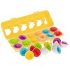 Puzzle klocki jajka 12 szt wytlaczanka Montessori ksztalty i kolory 90781(1)