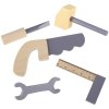 Warsztat z narzedziami drewniany na stoliku zestaw majsterkowicza 177582