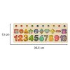 Liczydlo drewniane sorter cyfry montessori 3w1 13x36cm 148850