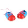 Buty drewniane do nauki sznurowania wiazania sznurowadel 2 sztuki 175923