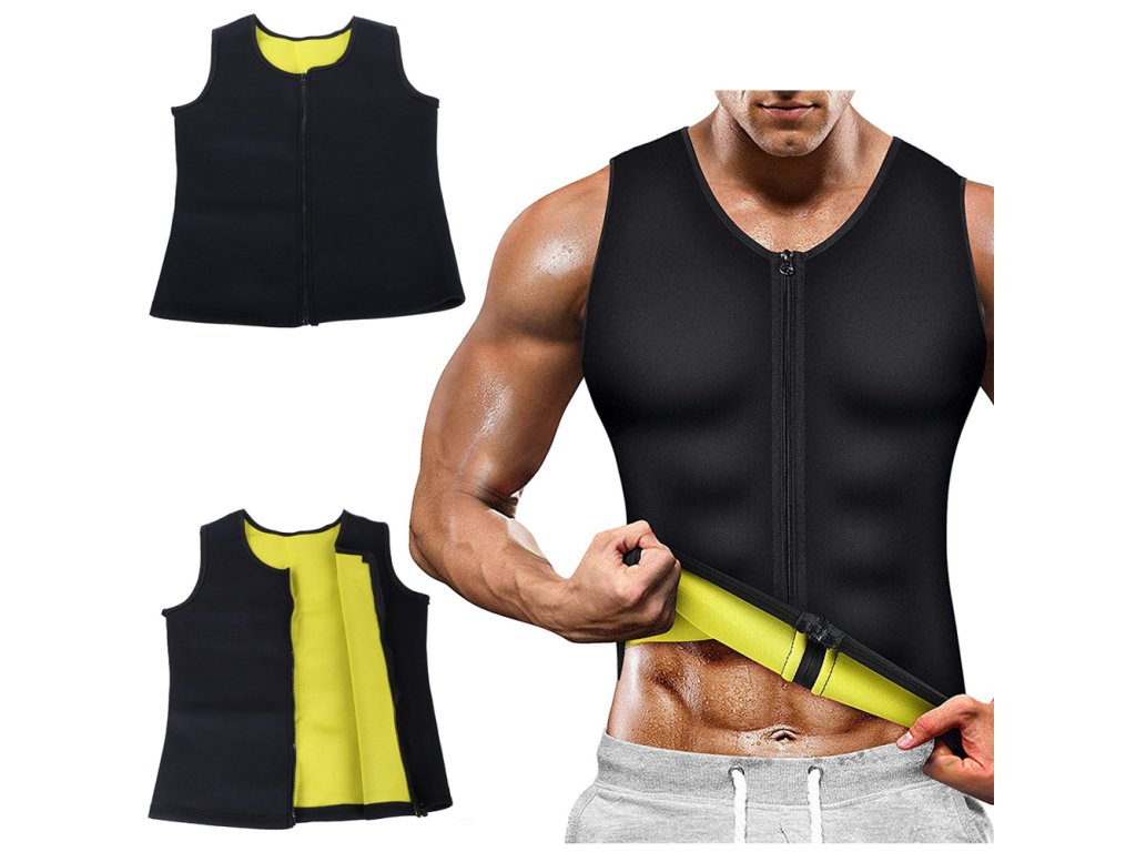 Pánské fitness tričko s uzavíratelným zipem pro optimální výkon vel. L