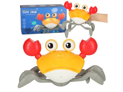 Interaktivní krab se zvukem - žlutý